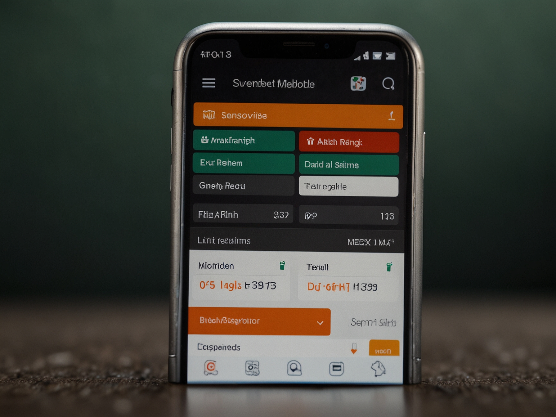 Svenbet mobile website on smartphone